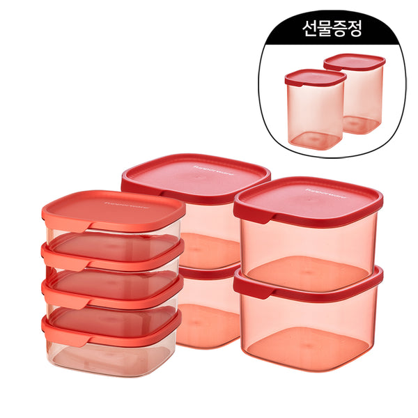 [~3/31일 이달의 기획] 울트라 클리어 정사각 825ml 블룸(4개)+1.7L 라즈베리(4개) (구매 시, 3.6L 2개 증정)