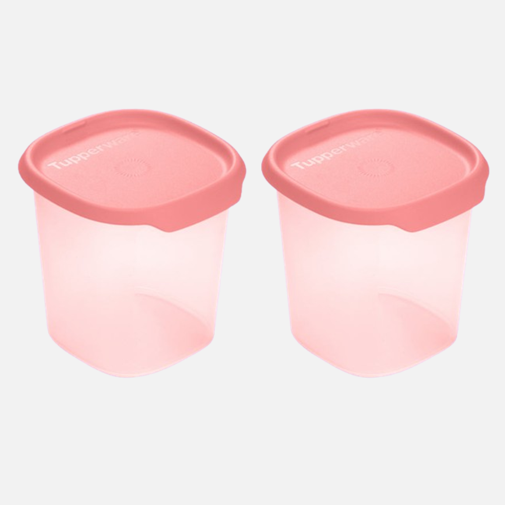 원터치 프레시 정사각 810ML 분홍 (2개)