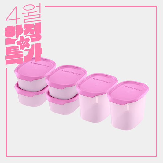 원터치 프레시 타원 540mL (4P) & 1.1L (2P) - 보라