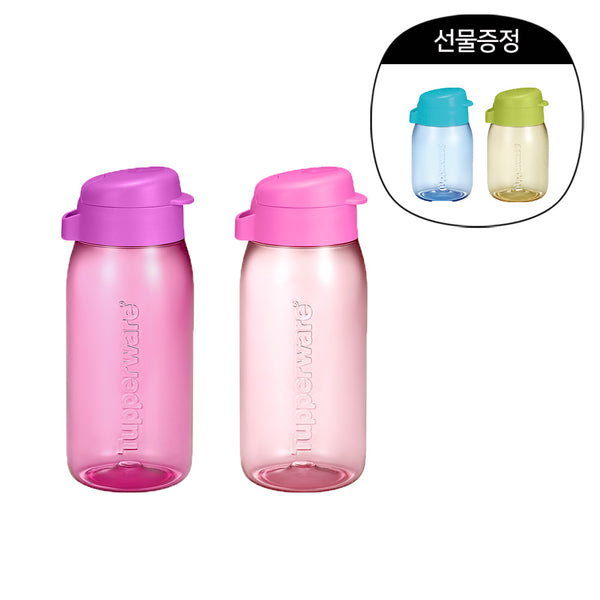 Crystal Eco Water Bottle 550ML Lavender &amp; Pink (When purchasing, get the same product 350ML Mint &amp; Sky Blue as a gift) (until June 30th)