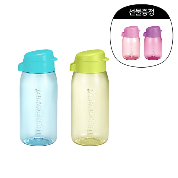Crystal Eco Water Bottle 550ML Mint &amp; Sky (When purchasing, get the same product 350ML Mint &amp; Pink as a gift) (until June 30)