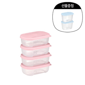 펭귄 소형 1번 (4개) 연핑크 (~4월 30일까지) (구매 시, 펭귄 소형 2번 연하늘 2개 증정)